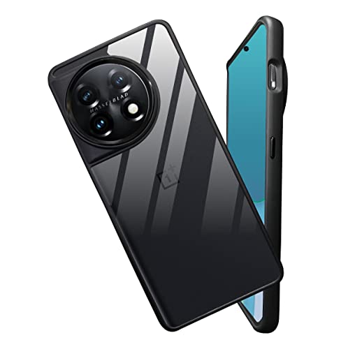 Image of A rtistque TPU Ultra Hybrid Clear Back Cover Case for Oneplus 11R 5G | Drop Protection | Transparent | Smooth Sides Grip - Black
