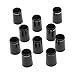 MUXSAM 10pcs .370 Black Golf Tapered Ferrules Compatible for Irons Shaft Universal with Single Silver Ring