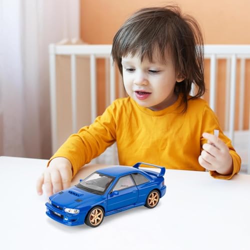 Image of FEXXA 1 /32 Compatible for Subaru Impreza WRX STI Model Car, Pull Back Diecast Collectible Car Toy with Sounds & Lights for Kids Boys Girls and Adults, Gift (Blue)