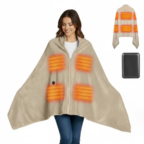 Moteoza Heizdecke Kabellos mit 10000mAh Akku, 160x90cm...