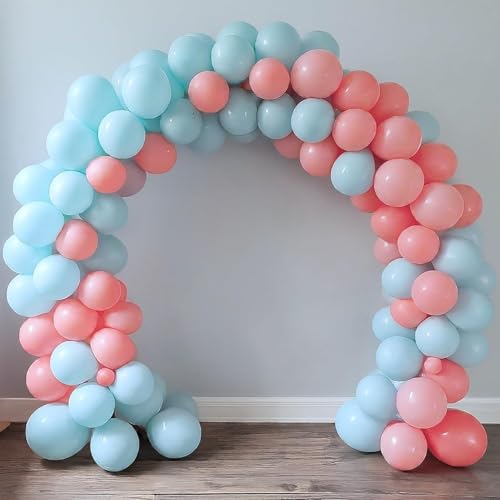 Image of Regular Balloon Combo For Decoration with Glue Dots & Balloon Arch Strip - Party Decor Set For Easy Party Setup (BLUE RED, 100)