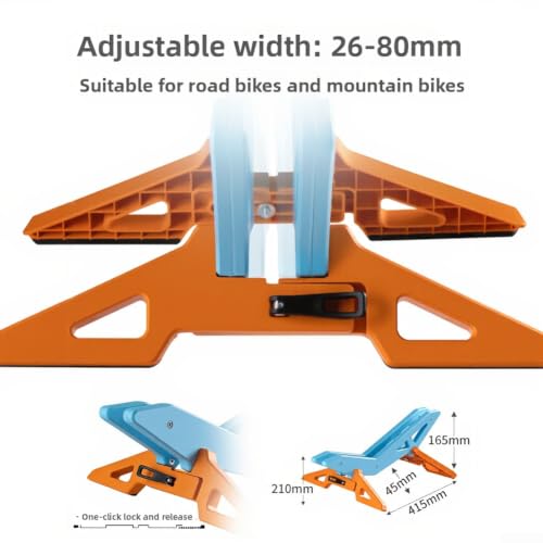 Estante de estacionamiento ajustable para bicicletas de piso resistente negro ABS 8