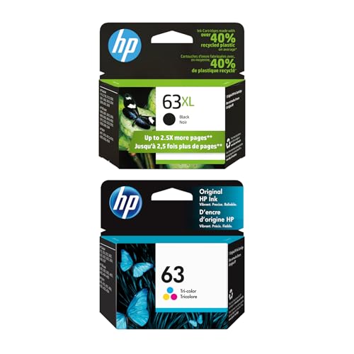 Image of HP 63XL Blk /63 CMY Original Ink Bundle for DeskJet 2100 /3600 Envy 4500 /5000