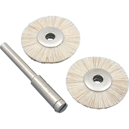 2 Goat Hair Wheel Brushes Jewelers Rotary Tools 7/8