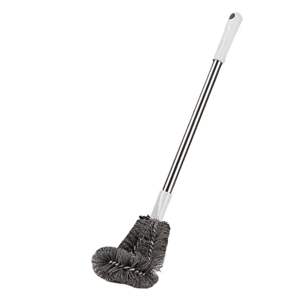 Scrubber Toolet Side Brush Long Handle Toilet Cleaning Bathroom Dead Corner Bathroom Deep Clean(White)