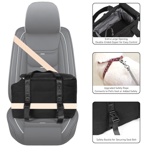 Hundetragetasche, Tragetasche Hund, Hundereisetasche mit Verstellbarer Sicherheitsleine, weiche Tasche für kleine Hunde und kleine bis mittelgroße Haustiere, Outdoor-Einkaufstasche