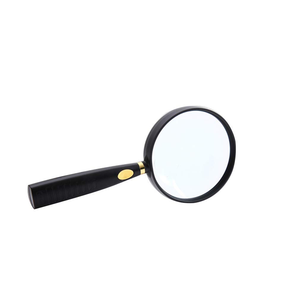 JF-Xuan Magnifying Glass 110mm Glass Handheld 10 Times Glass 20 Times Old Man High-Definition High-Power Optical Lens