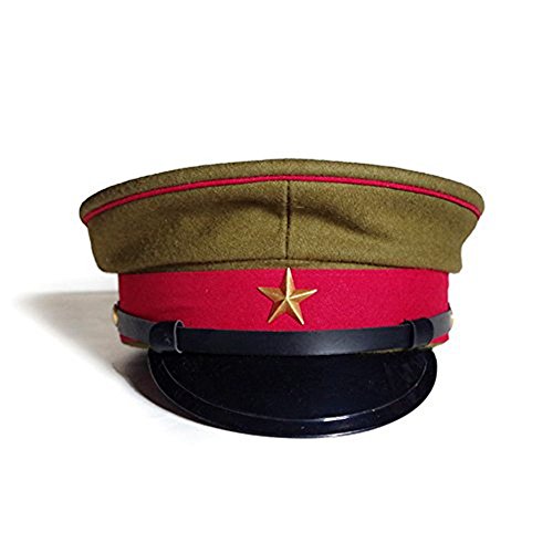 Japan Army Cap WW2 WWII Replica Woolen Wide Brim hat (58cm) Light Brown