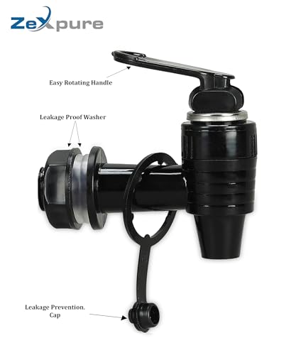 Image of RO Tap Set - Universal Water Purifier Tap - Black - Suitable for all RO /UV /UF water purifiers, water pots, and plastic cans (Pack of -2)