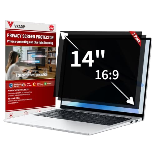 Vxaop [2-Pack] 14 Inch Laptop Privacy Screen Filter (16:9 Aspect Ratio)