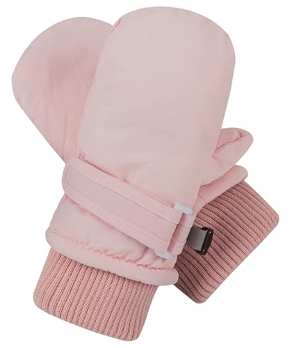 Winter Ski-Gloves for Kids - Boys-Girls-Warm-Plus-Velvet-Thickened Mittens Children-Cold-Weather Glove 2-4 Y4