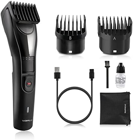 SUPRENT Adjustable Beard Trimmer for Men with Precision Dial, Professional Cordless USB-C Hair Trimmer with 38 Adjustable Lengths