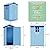 Greesum 4×4FT Plastic Outdoor Storage Shed with Floor, Resin Storaged Sheds with Lockable Door, Window & Vent, All-Weather Tool Sheds for Garden, Backyard, Patio, Blue (One-Piece Panel)