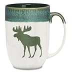 Cape Shore Dipped Coffee Tea Mug Cup, Moose Gifts for Birthday Christmas, 16 Oz