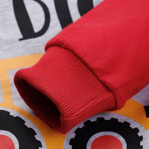 Image of Akyzic Boys Sweatshirts Cotton Long Sleeve Crewneck Pullover Toddler Kids Winter Warm Shirt Sweater Tops 3t-8t
