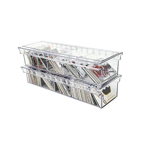 The Original Ballqube Card Box With Lid And 6 Adjustable Dividers, Holds 800 Cards #TOP4