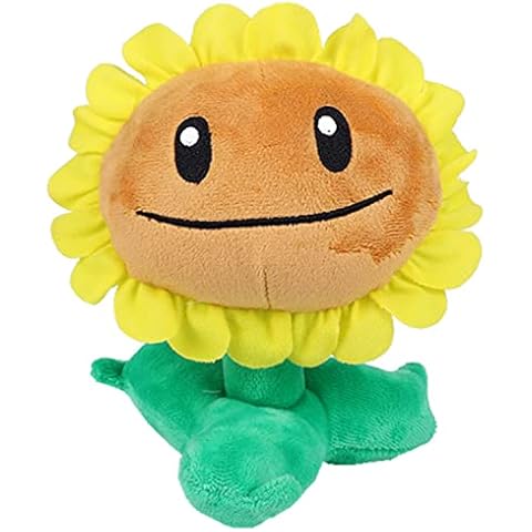 JHESAO 8" Sunflower Plants and Zombies Plush Zombies Toys PVZ Plushies 1 2 Stuffed Soft Doll Sunflower Plush New Cover