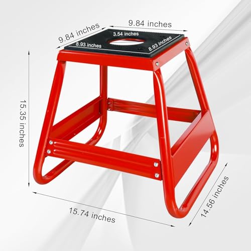 Image of Big RED Dirt Bike Stand Motorcycle Stand Lift, 1000LBS Capacity Non-Slip Off-Road Steel Universal Detachable Maintenance Motorcycle Stand, Fit for Honda Yamaha Kawasaki