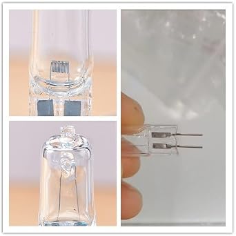 Halogen Bulbs 6V 10W G4 Bi-pin Quartz Halogen Light Bulb Spectrophotometer Microscope Lamp Instrument Light Lamp Lighting Accessory,5PCS