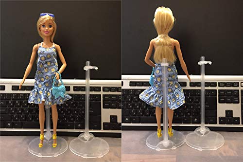12 Pieces Doll Stands Display Holders Doll Mini Display Stand Transparent Doll Support Frame Prop up 11 to 13 Inch Dolls and Action Figures Doll Accessories, White - Thumbnail 6