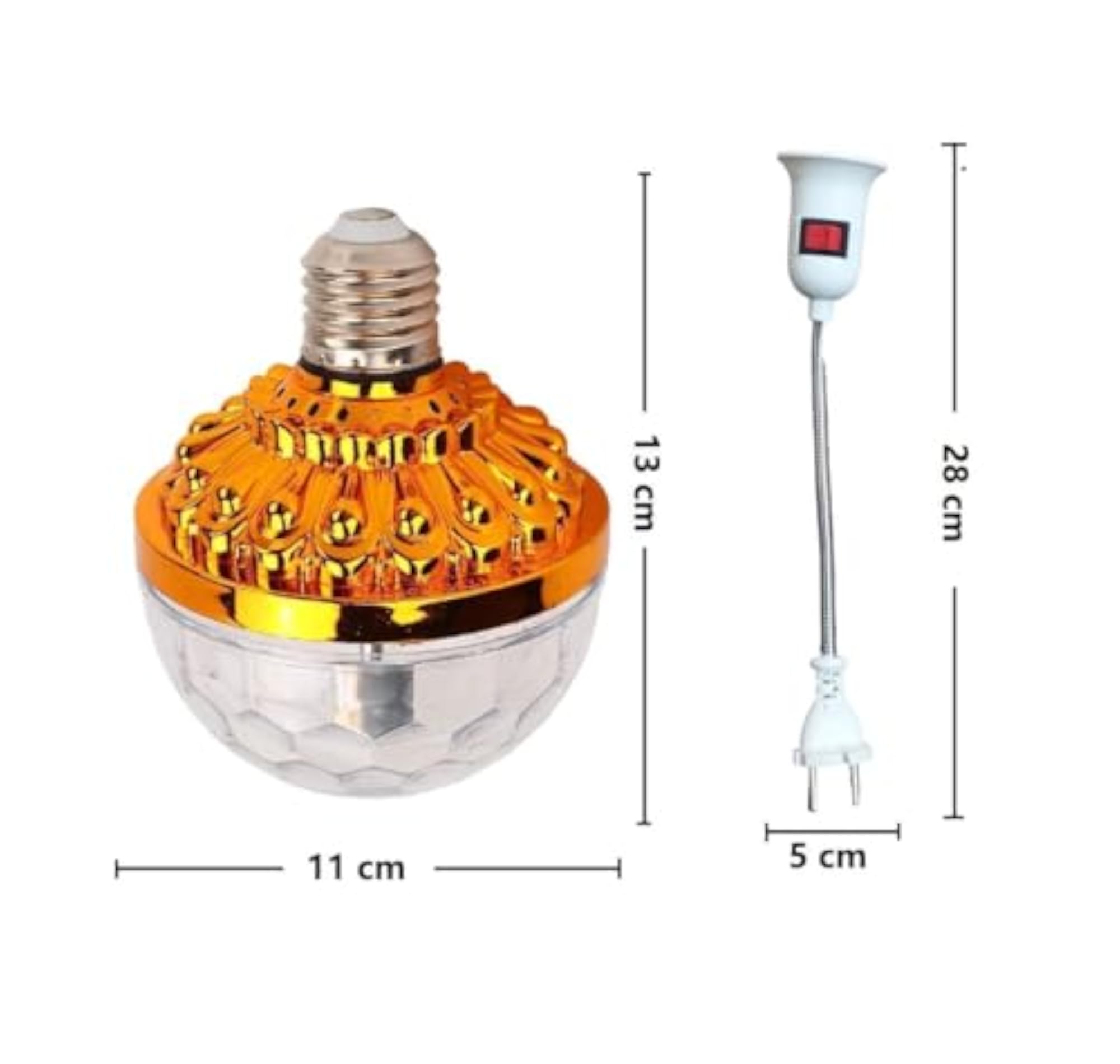 Retro Magic Ball Disco Light Bulb with Indian Holder