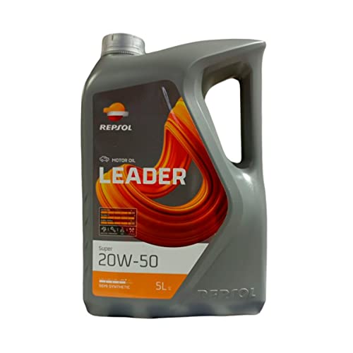 REPSOL LEADER SUPER 20W50 bidón 5 litros aceite motor coche ACEA A3/B4 API SL/CF MB 229.1