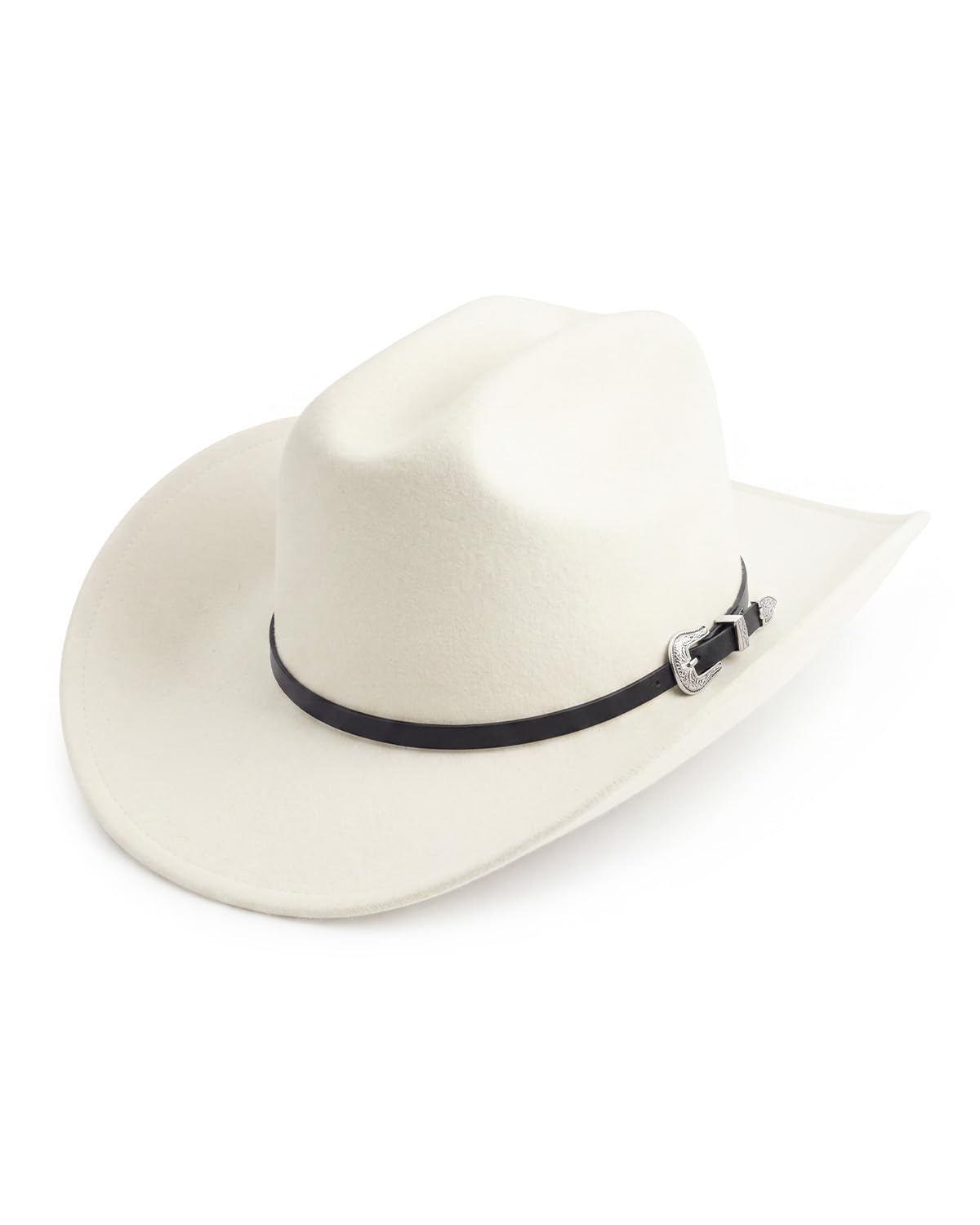Zylioo S/M/L/XL/XXL, cappello da cowboy in feltro, per uomo e donna | Cappello classico a tesa larga con fibbia per cintura