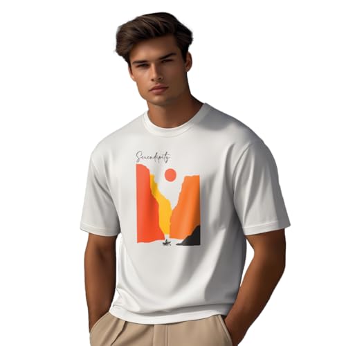Image of Nobero Men's Regular Graphic Printed T-Shirt for Men | Soft Cotton | Classic Fit | Printed Casual Tshirt for Men