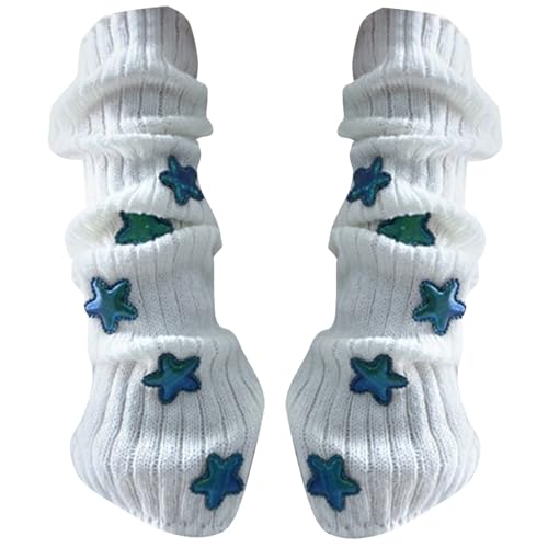 GRABAGECAN Casual Knit Thumb Hole Arm Sleeves Lengthen Wrist Women Half Finger Gloves Outdoor Cycling Skiing Gloves Keep Warm