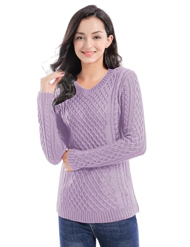 Image of v28 Women Crew Neck Knit Stretchable Elasticity Long Sleeve Sweater Jumper Pullover