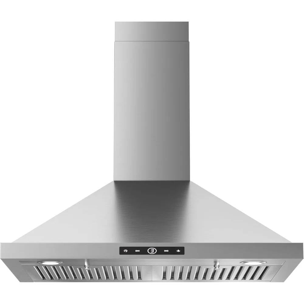 ‚Powerful 30-Inch Stainless Steel Kitchen Range Hood: 580 CFM Ducted/Ductless Convertible Vent with 3-Speed Fan for Odor & Smoke Removal-image-43