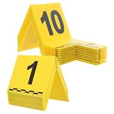 VICASKY 20 Unidades Placas de Marcación Forense Superficie Reflectante Amarillo de Plástico con Escala de Medición y Diseño en V para Investigación Criminal y Fiestas Temáticas