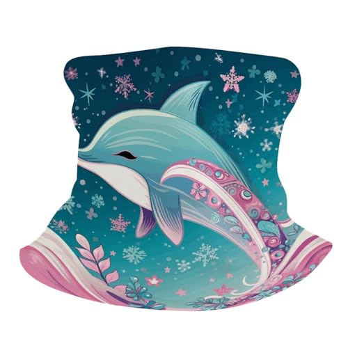 Neck Gaiter Face Mask Men Women, Cute Green Tree Python Face Mask Scart Cover for Dust Wind Sun Protection