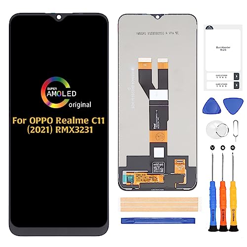 A-MIND for Oppo Realme C11 2021 Original with Screen Replacement Touch Digitizer RMX3231 LCD Display Full Assembly Repair Kits,with Tools