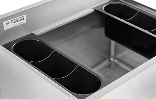 Kratos Commercial Plastic 3 Compartment Bottle holder for Ice Bins, Bottles, Spices, and Drink Mixes | Restaurants, Bars, Catering | 2-Pack (#32L-009)
