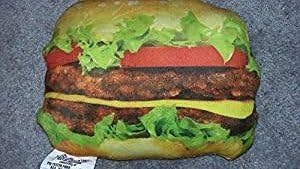 Hamburger Throw Pillow (Brown)