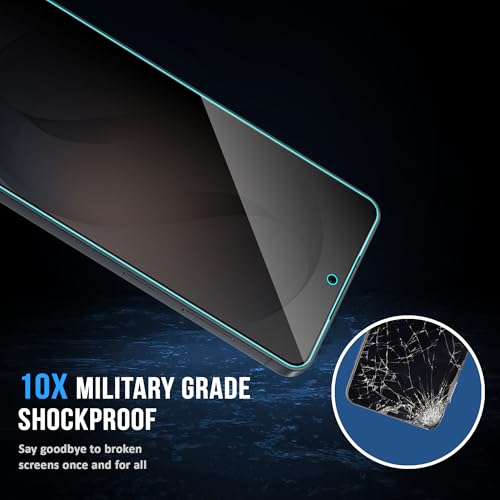 Image of FIRST MART Privacy Tempered Glass for Samsung Galaxy S26 Plus With Cable Guard & Installation Kit | Anti-Spy 9H Screen Protector, Edge-to-Edge, Case-Friendly | Black