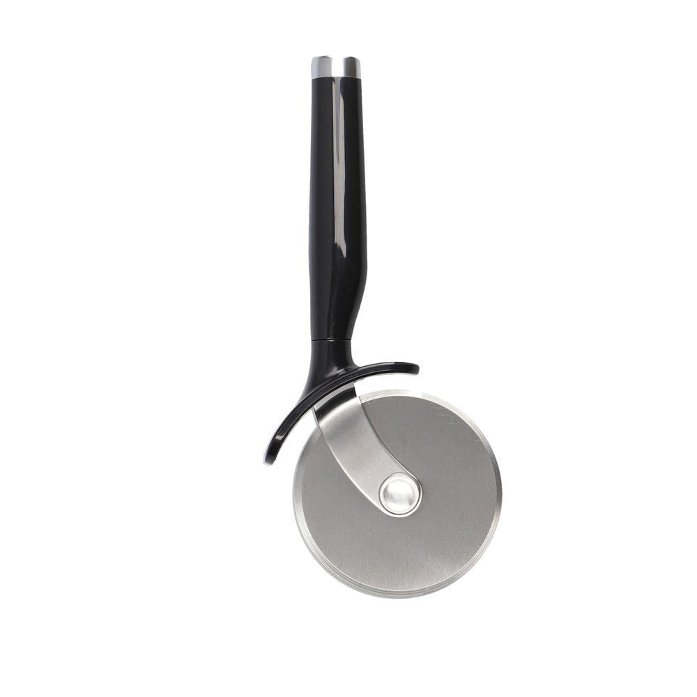 KitchenAid Pizza Wheel, Stainless Steel Pizza Cutter and Slicer – Onyx Black