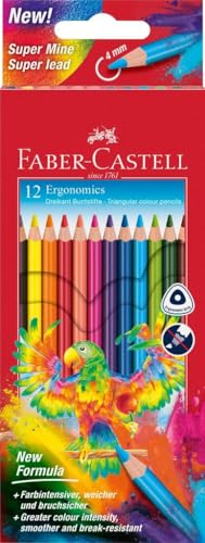 Faber Castell Buntstift Faber Castell auf drei Seiten - 12 Stück Kartonetui