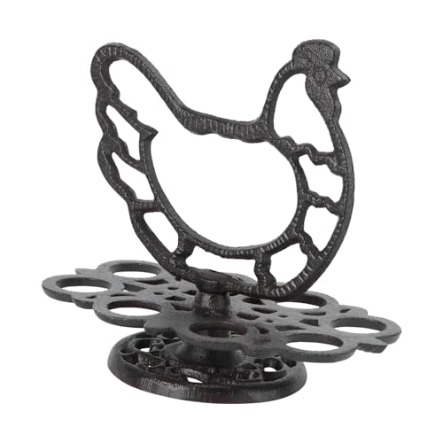 Toyvian Estante de Huevos Vintage de Hierro Fundido Soporte Decorativo para Cocina y Comedor Organizador Seguro y Portátil para Almacenamiento de Huevos