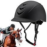 Casco para Montar a Caballo, Gorro para Montar a Caballo con Acolchado Suave y Transpirable con Correa Ajustable, Sombreros y Cascos ecuestres anticolisión de Seguridad para Mujeres Hombres, Decora