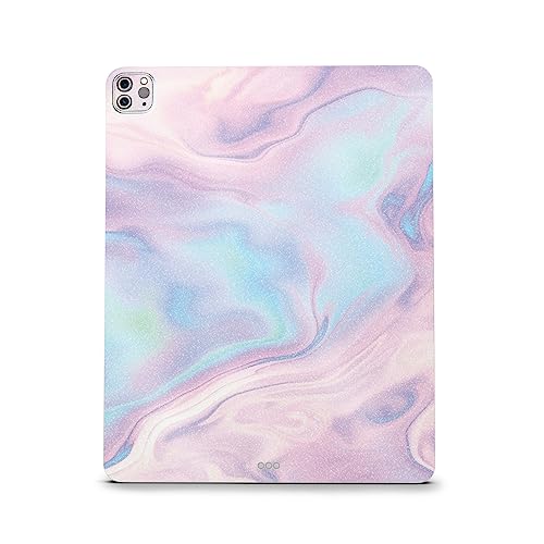 Image of MightySkins Carbon Fiber Skin Compatible with Apple iPad Pro 12.9 inch M2 6th Gen (2022) Full Wrap Kit - Pastel Wave | Protective, Durable Textured Carbon Fiber Finish | Easy to Apply | Made in The USA