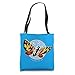 Godzilla Mothra Illustrated Royal Blue Tote Bag