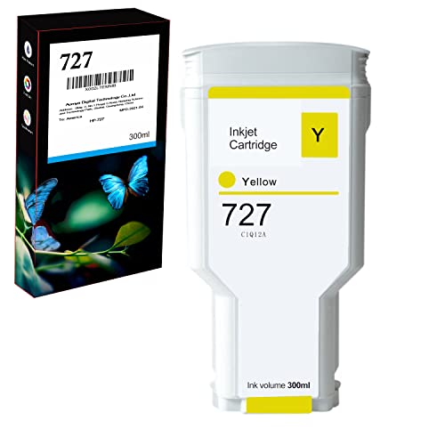 Cartouche HP 727 jaune Aomya 300ml pour des tracés CAO précis sur DesignJet T930 T1530