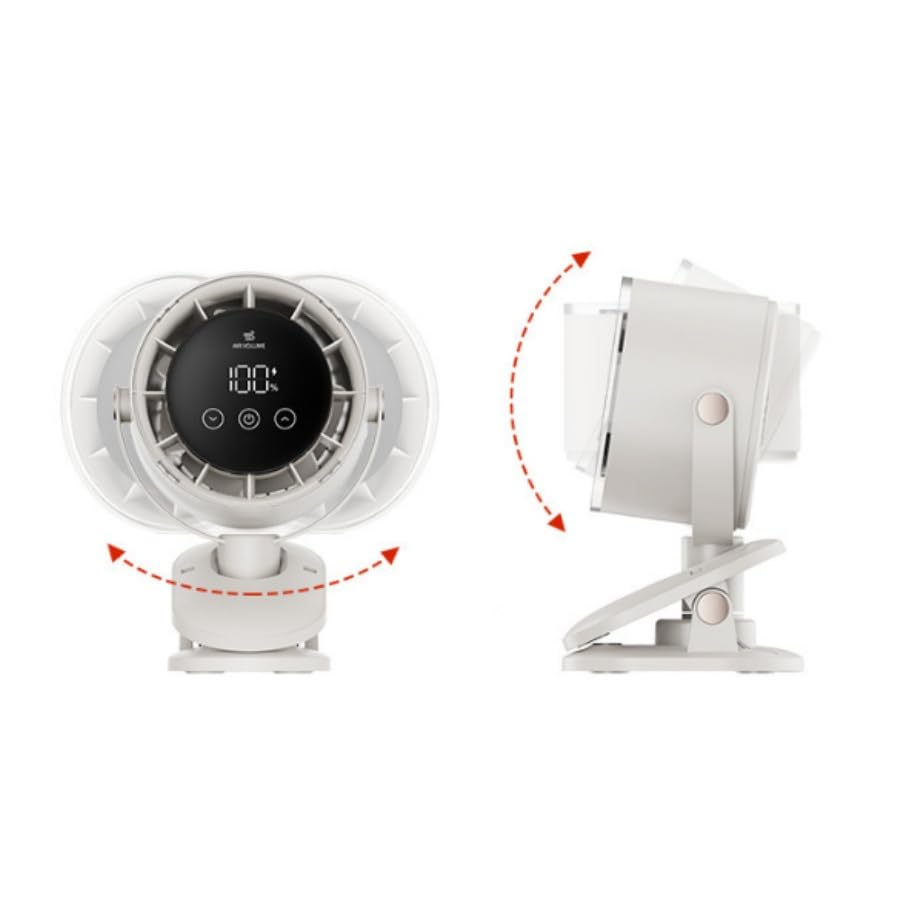 Ventilador portátil recargable de 3 modos con pantalla digital inteligente 7