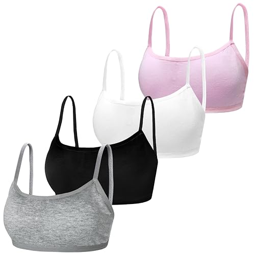 Sujetador de entrenamiento deportivo para adolescentes con almohadillas extraíbles de algodón