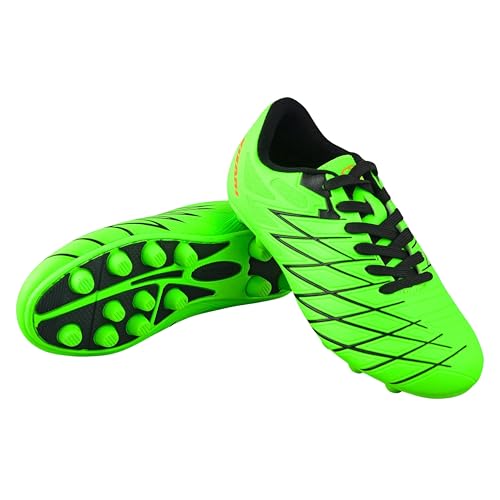 Vizari Boca Firm Ground Soccer Cleats - Lightweight, Durable & Comfortable Kids & Youth Soccer Cleats with Excellent Traction - Girls & Boys Soccer Shoes with Padded Heel & Anti-Stretch Lining