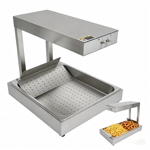 Chauffe-frites, 750 W, armoire chauffante avec pont thermique pour la restauration, armoire chauffante électrique pour frites, convient pour les frites et les...