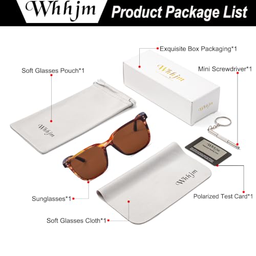 Image of Polarized Square Sunglasses for Men Ultralight Classic Retro Square Driving Shades UV400 Protection Sun Glasses