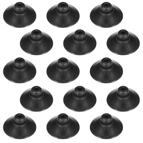 Image of 15Pcs Fish Tank Suction Cup Clips Aquarium Suction Cup Clips Soft Fish Tank Suction Cup Clip Sucker Black Air Hose Holder Clamp Accessories for Tank Pump Overhead Line Tube Fish Tank Aeration Setup